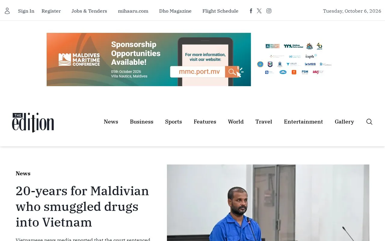 The Edition homepage screenshot