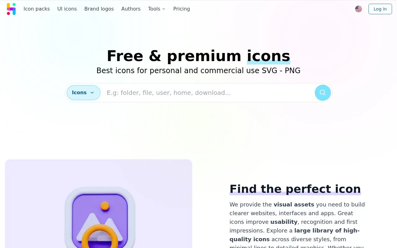 Icon-Icons homepage screenshot
