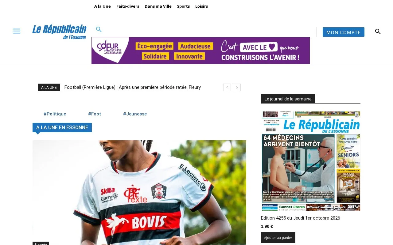 Le Républicain homepage screenshot