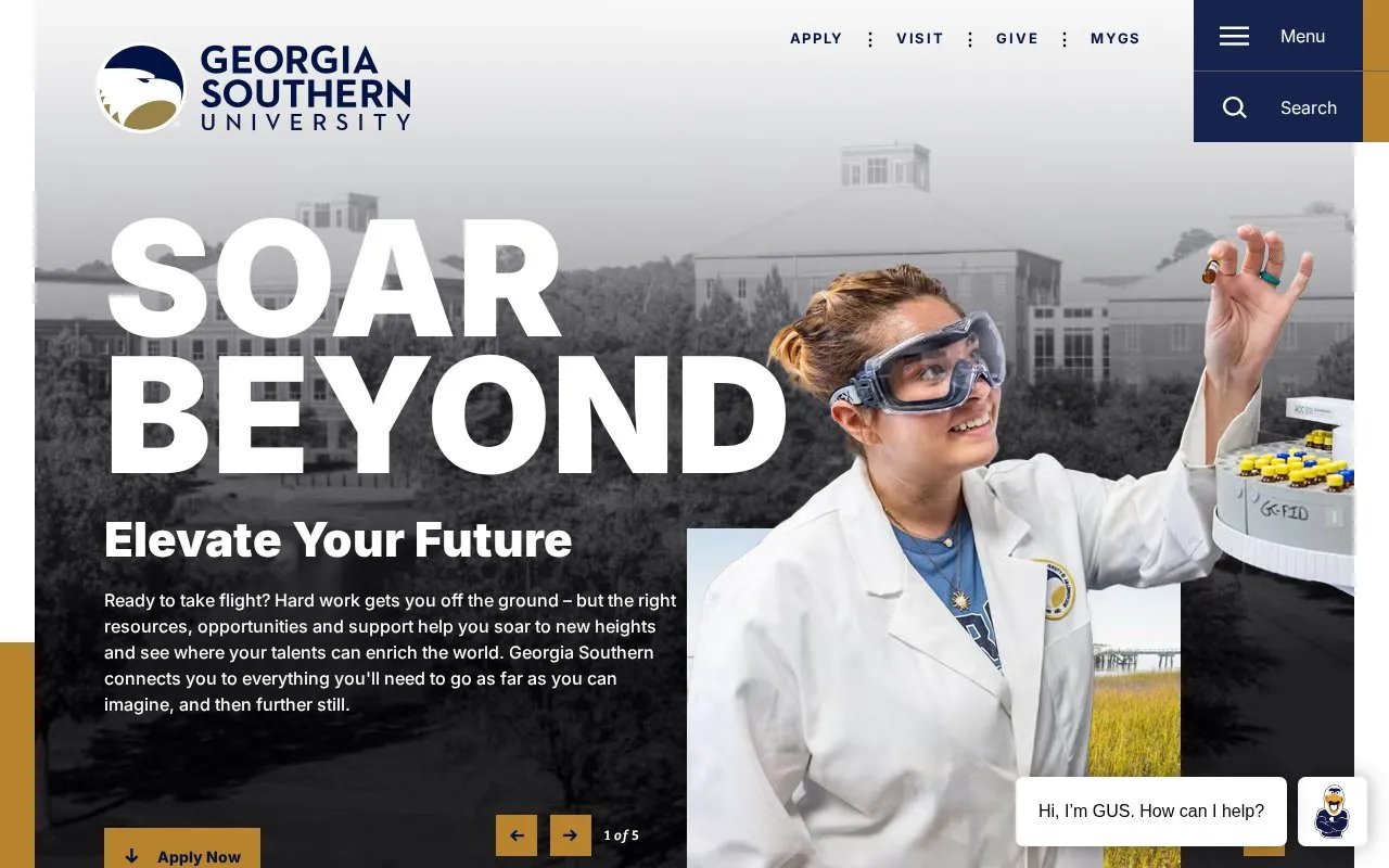 Georgia Southern University - homepage screenshot
