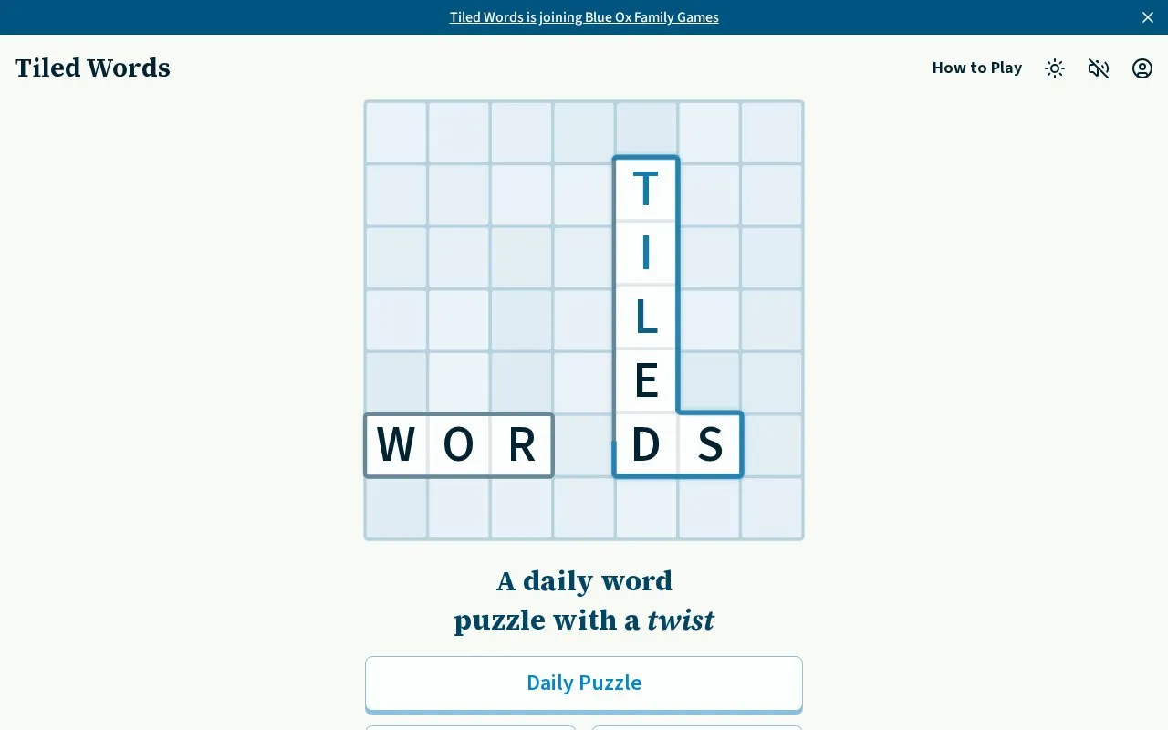 TiledWords homepage screenshot