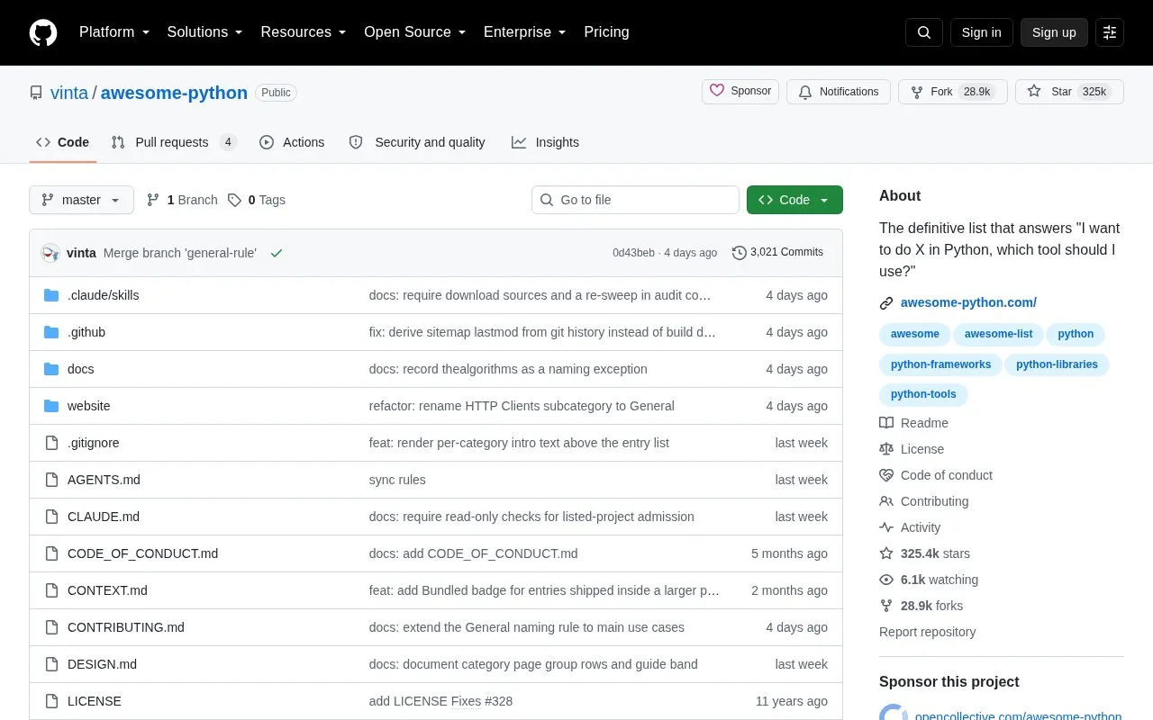vinta homepage screenshot