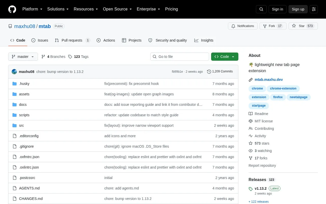 mtab homepage screenshot