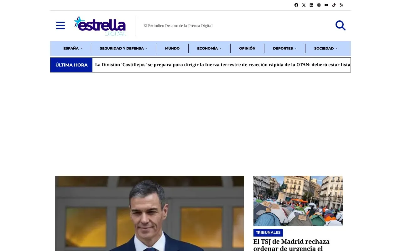 Estrella Digital homepage screenshot