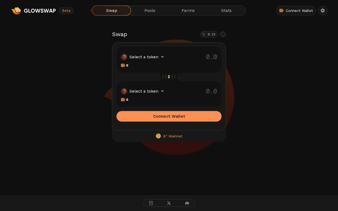 GlowSwap homepage screenshot