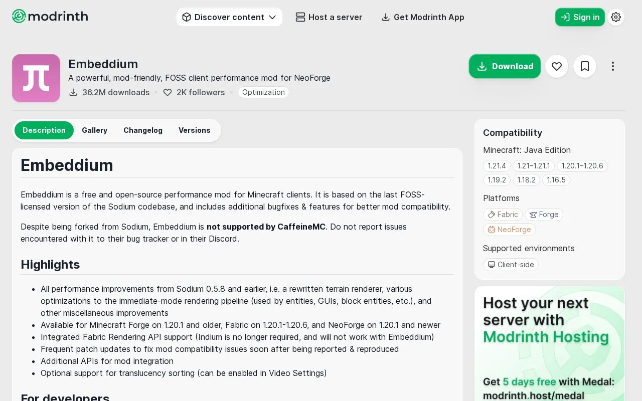 Forge Version homepage screenshot