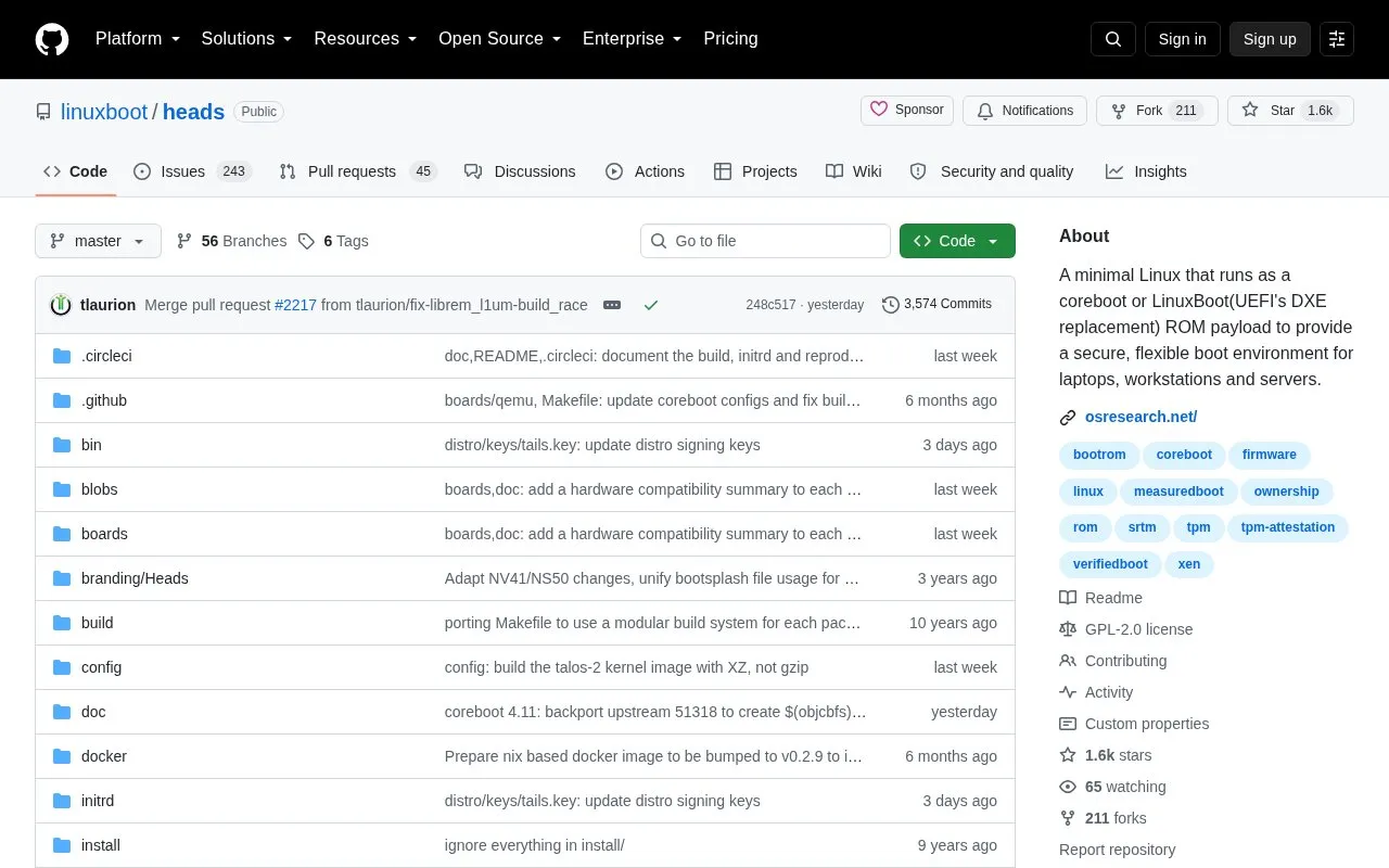 Heads homepage screenshot