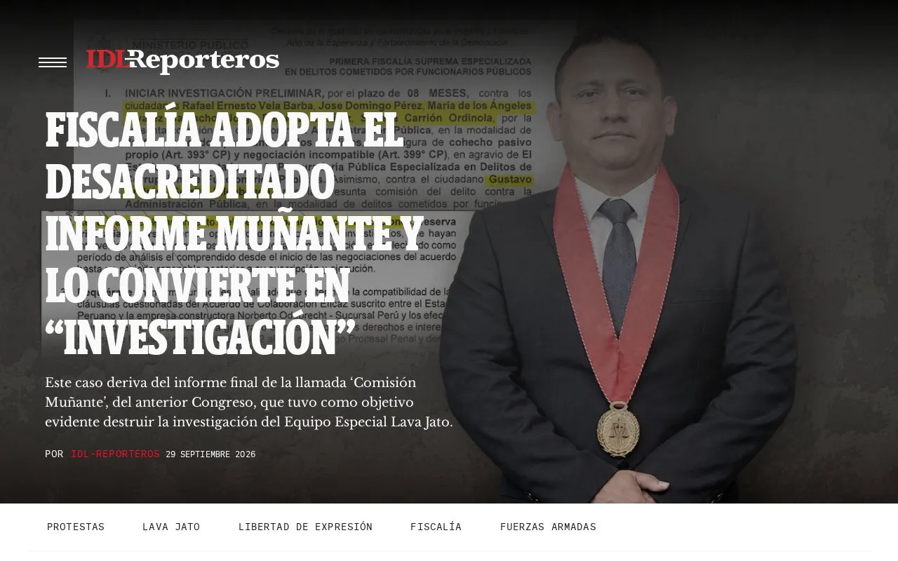 IDL-Reporteros homepage screenshot
