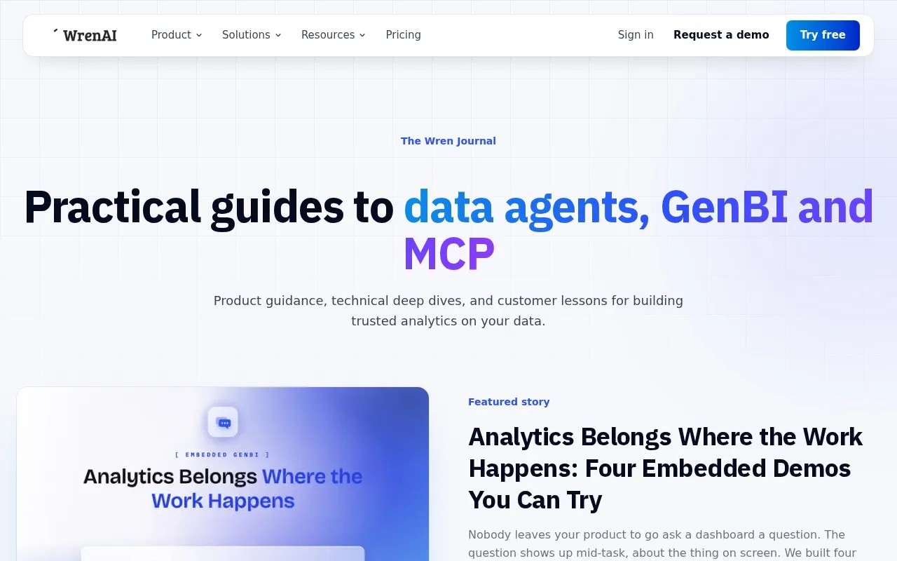 Blog homepage screenshot
