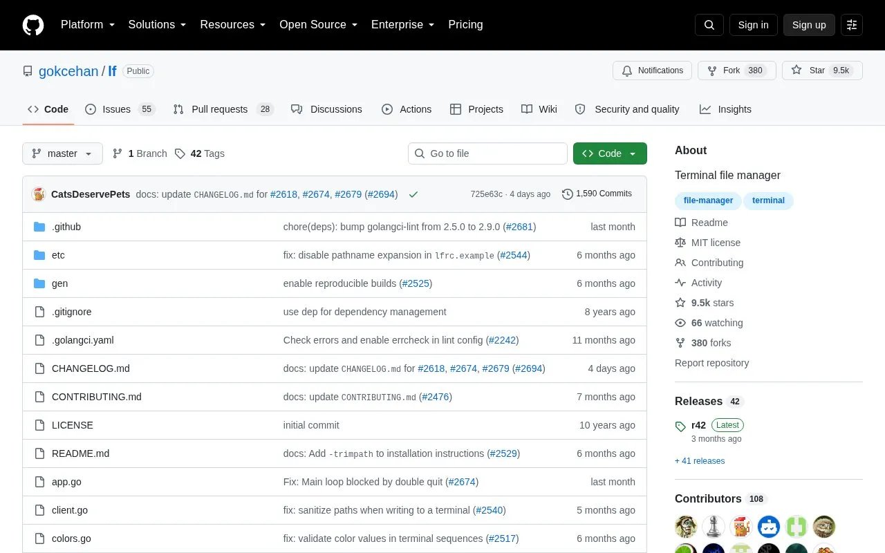 lf homepage screenshot