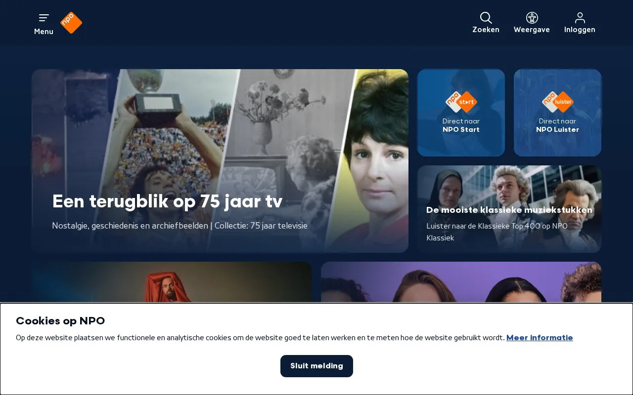 NPO homepage screenshot