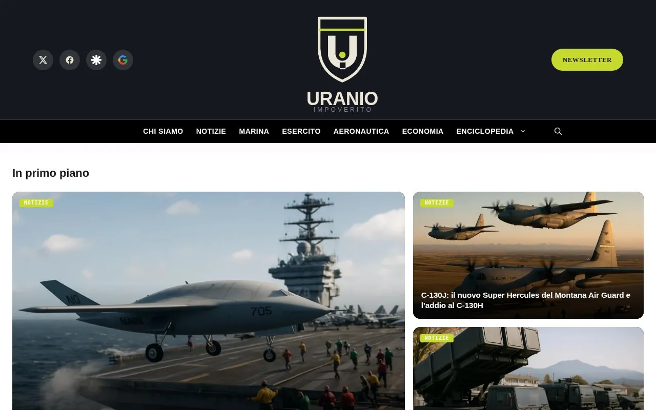 Uranio Impoverito homepage screenshot