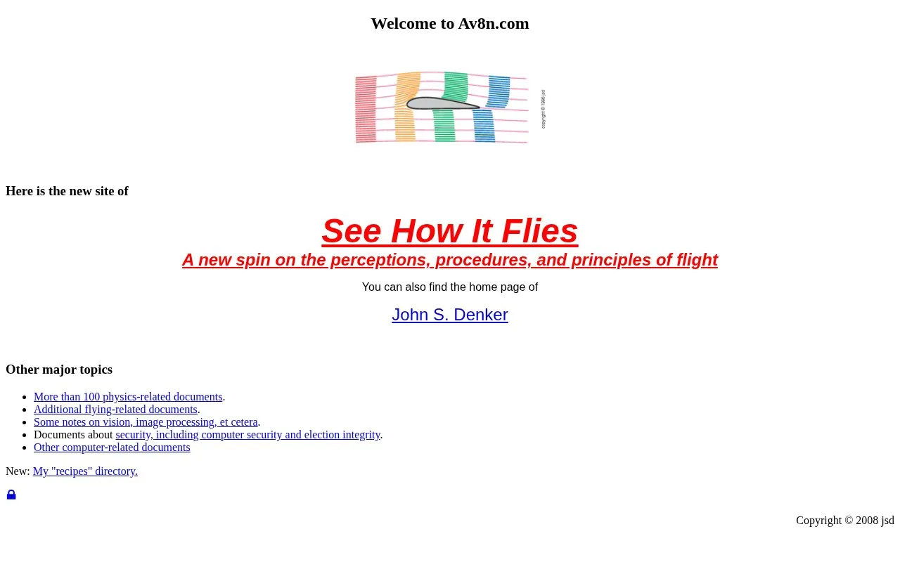 Av8n homepage screenshot