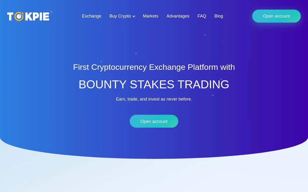 Tokpie homepage screenshot