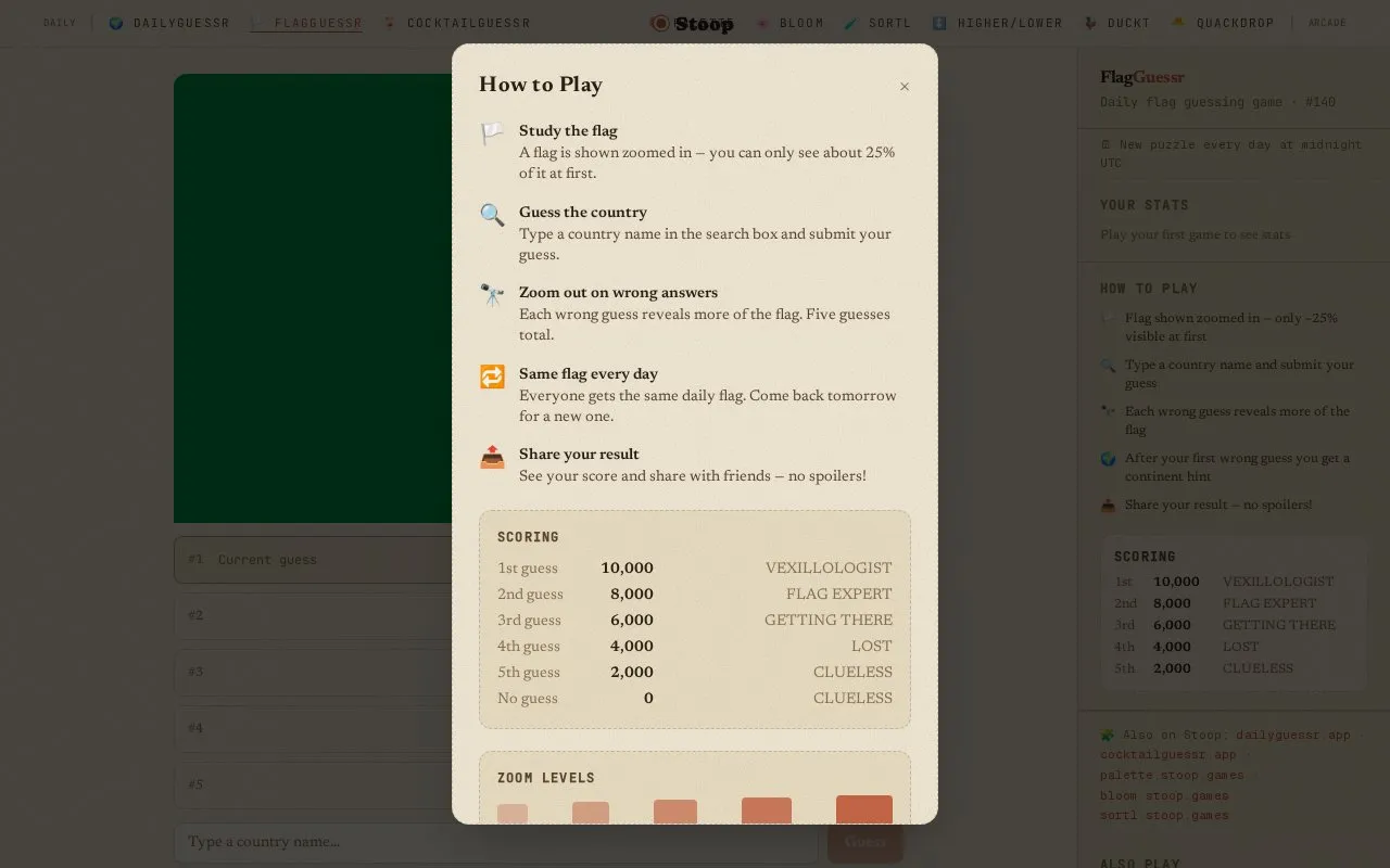 FlagGuessr homepage screenshot
