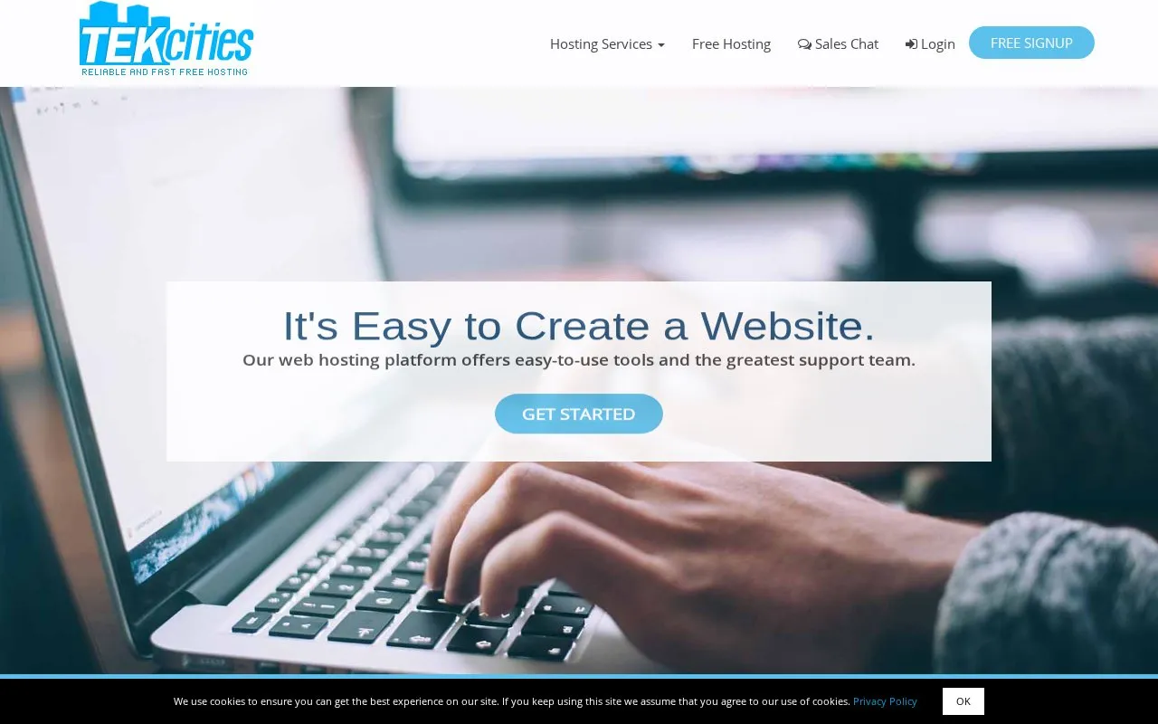 Tekcities.com homepage screenshot