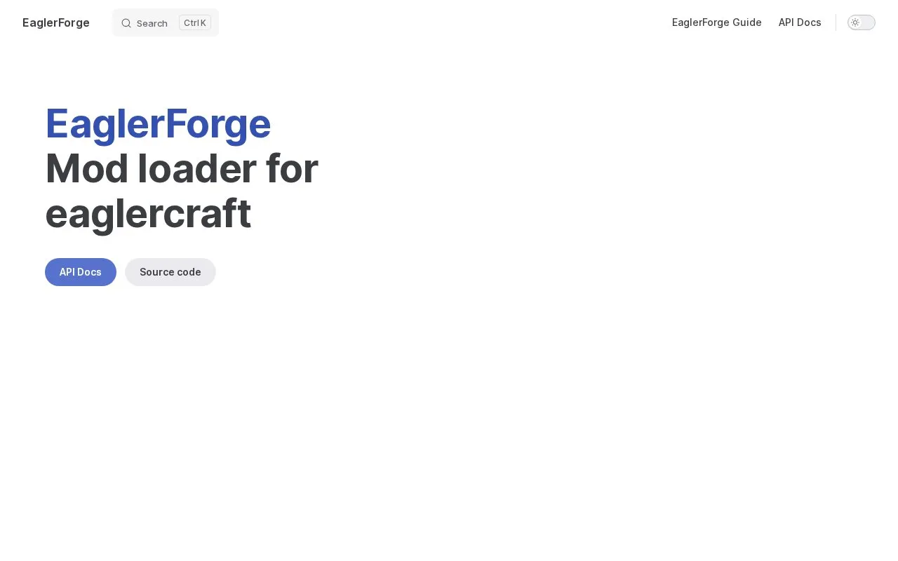 Mod Loader homepage screenshot