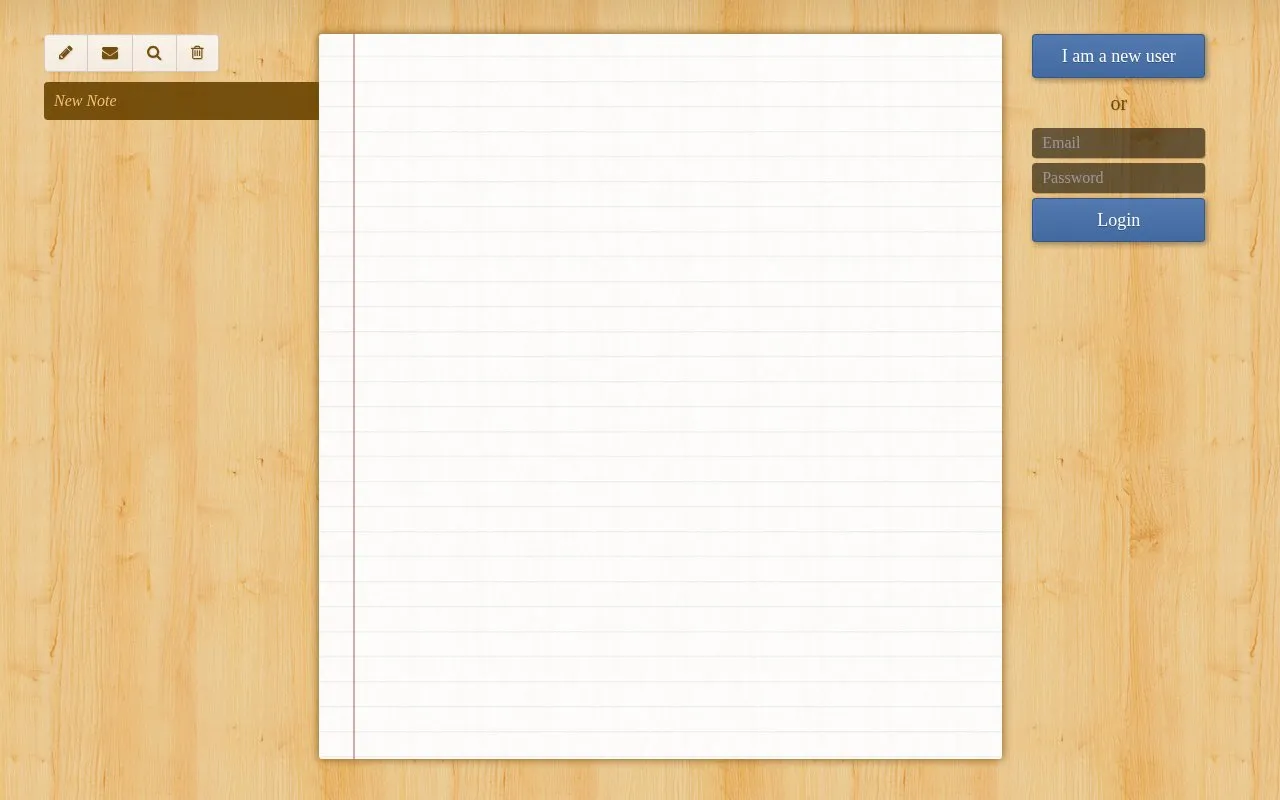 MemOnNotepad homepage screenshot