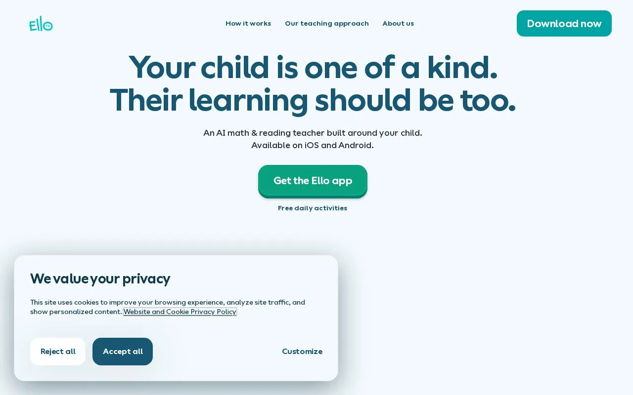 Ello homepage screenshot