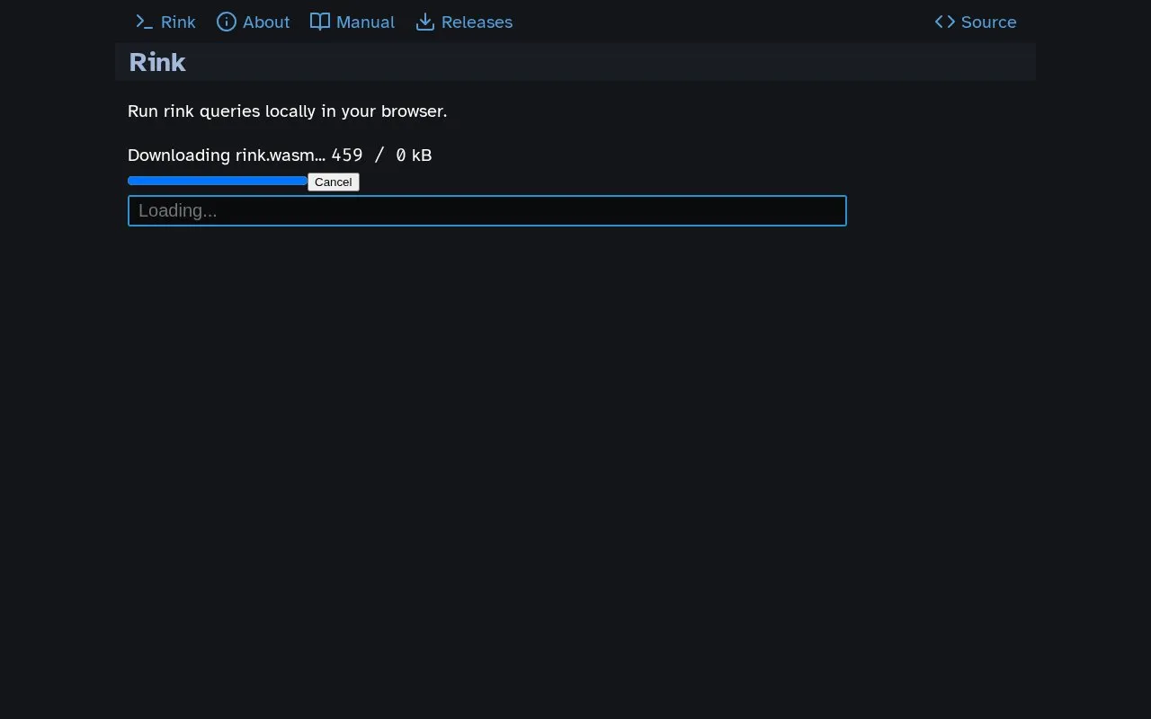 Rink homepage screenshot