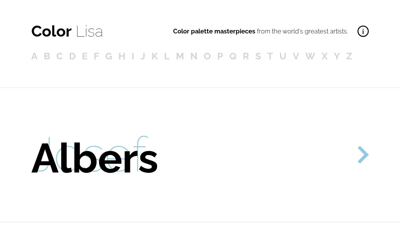 Color Lisa homepage screenshot