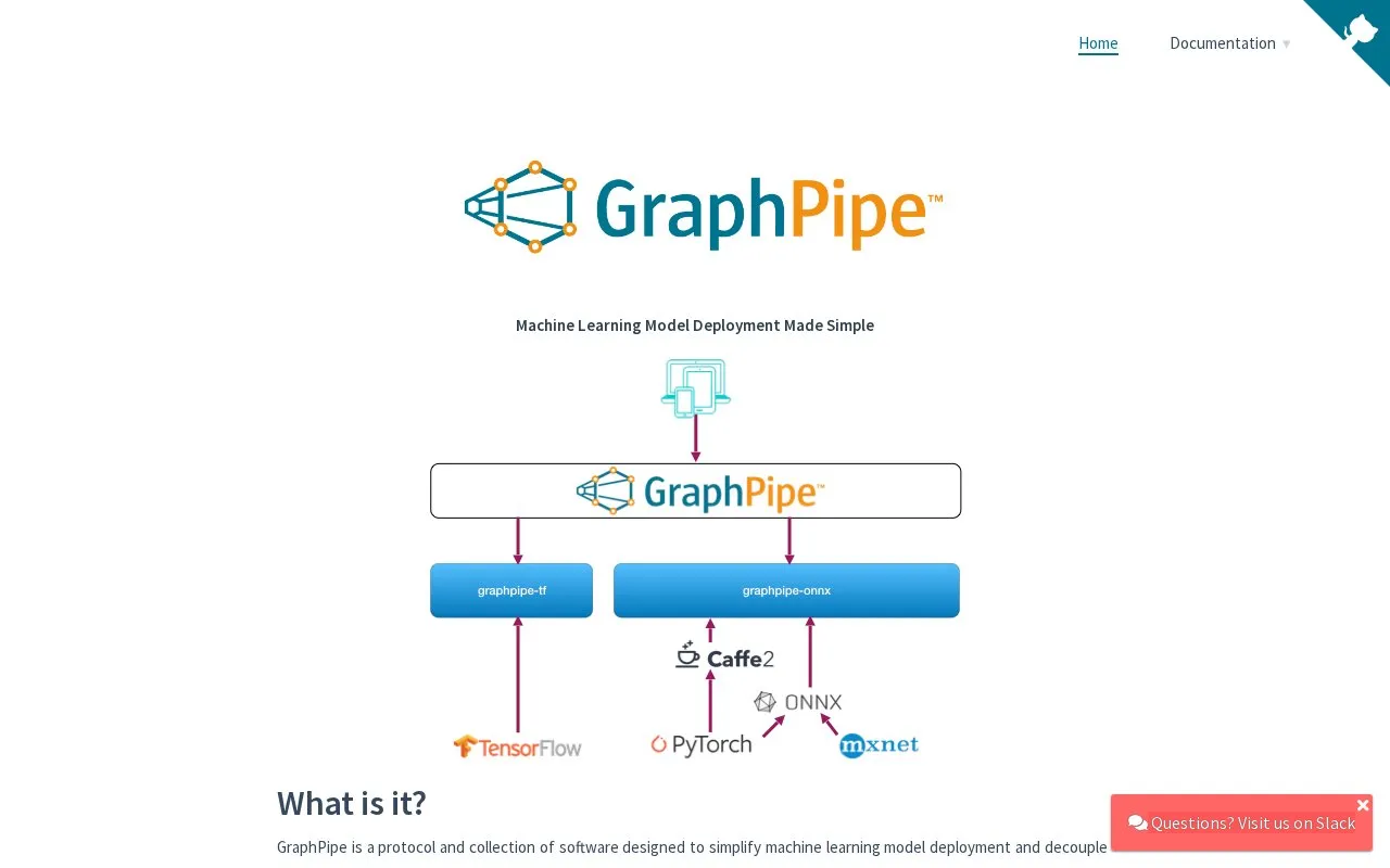 GraphPipe homepage screenshot