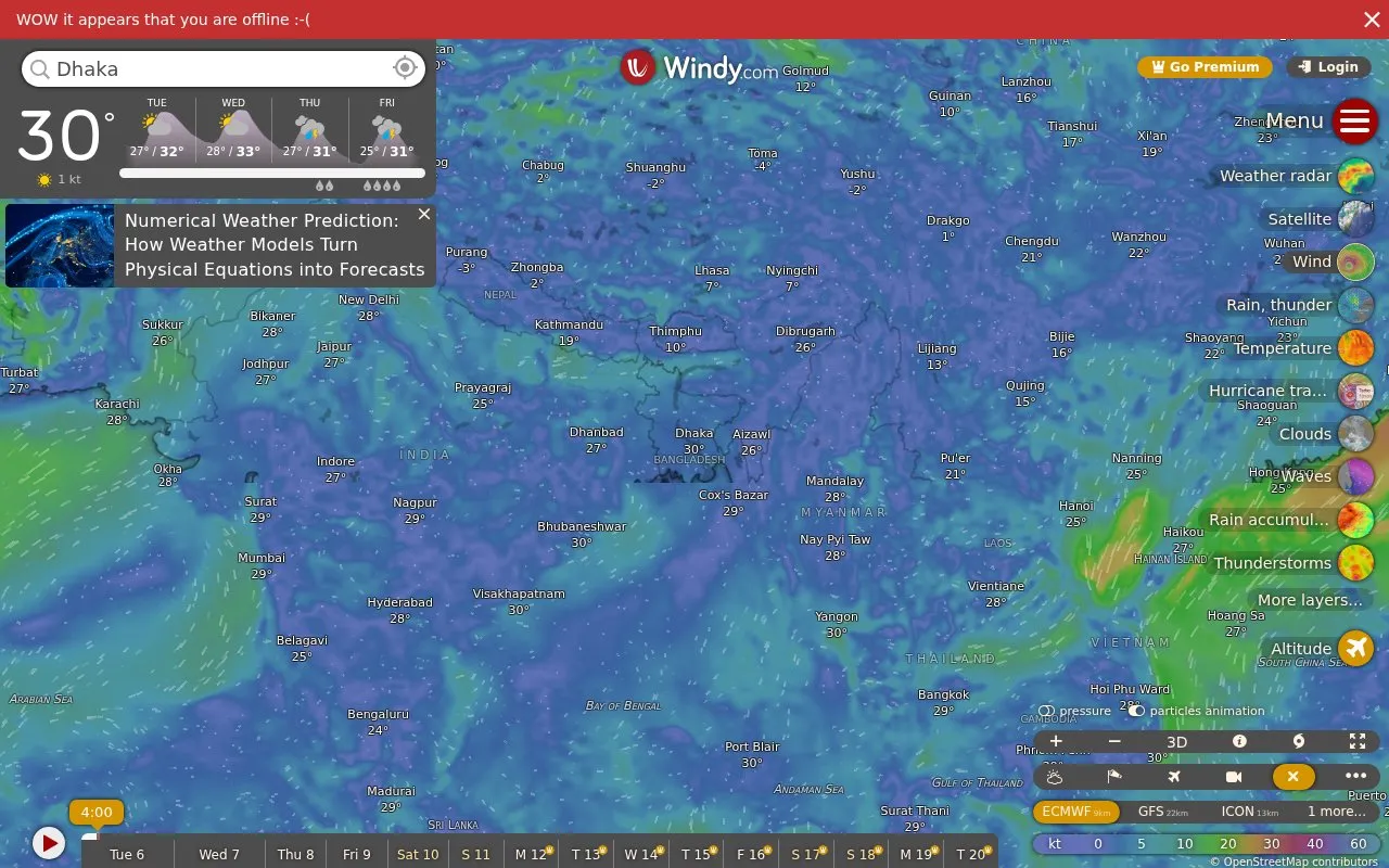 Windy homepage screenshot