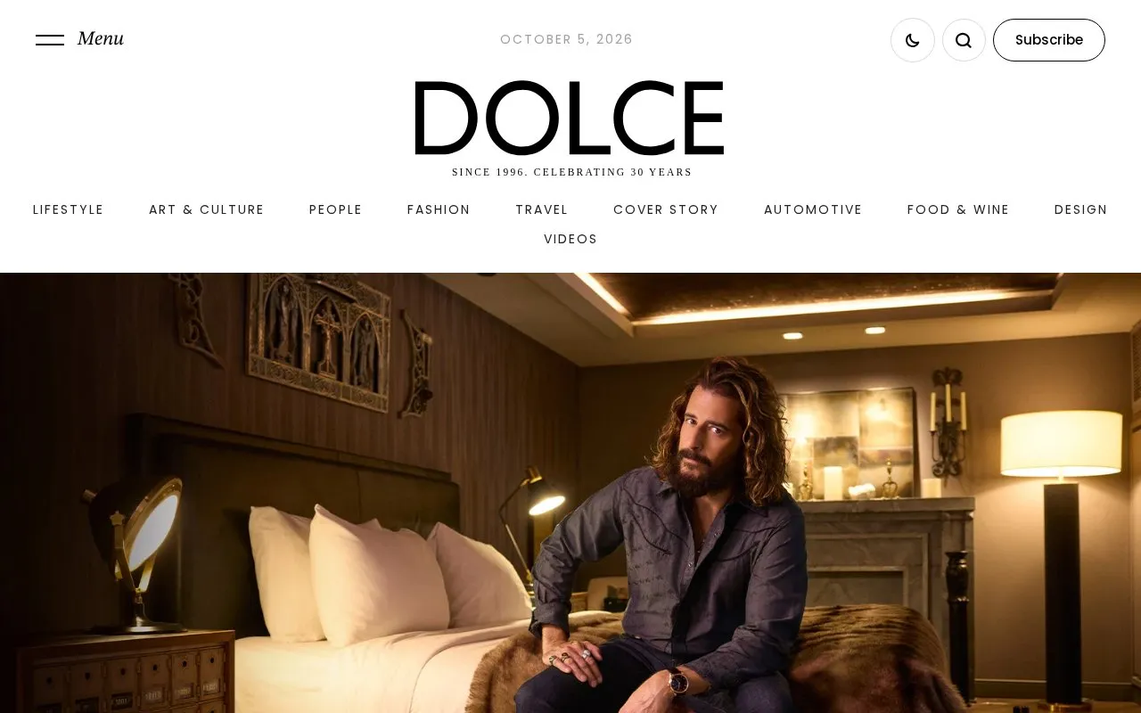 Dolce homepage screenshot