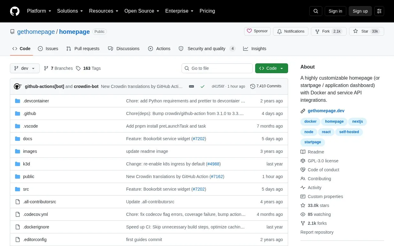 Homepage homepage screenshot