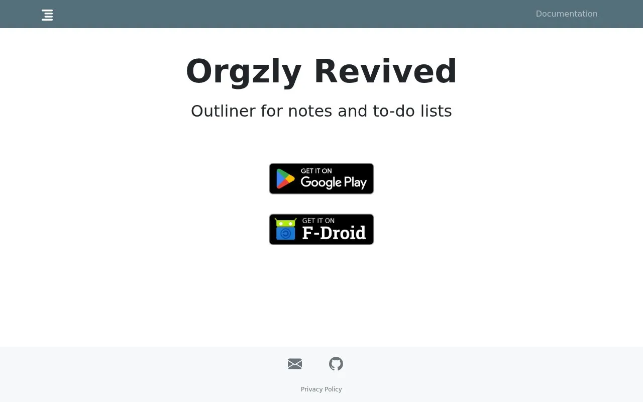 Orgzly-revived homepage screenshot
