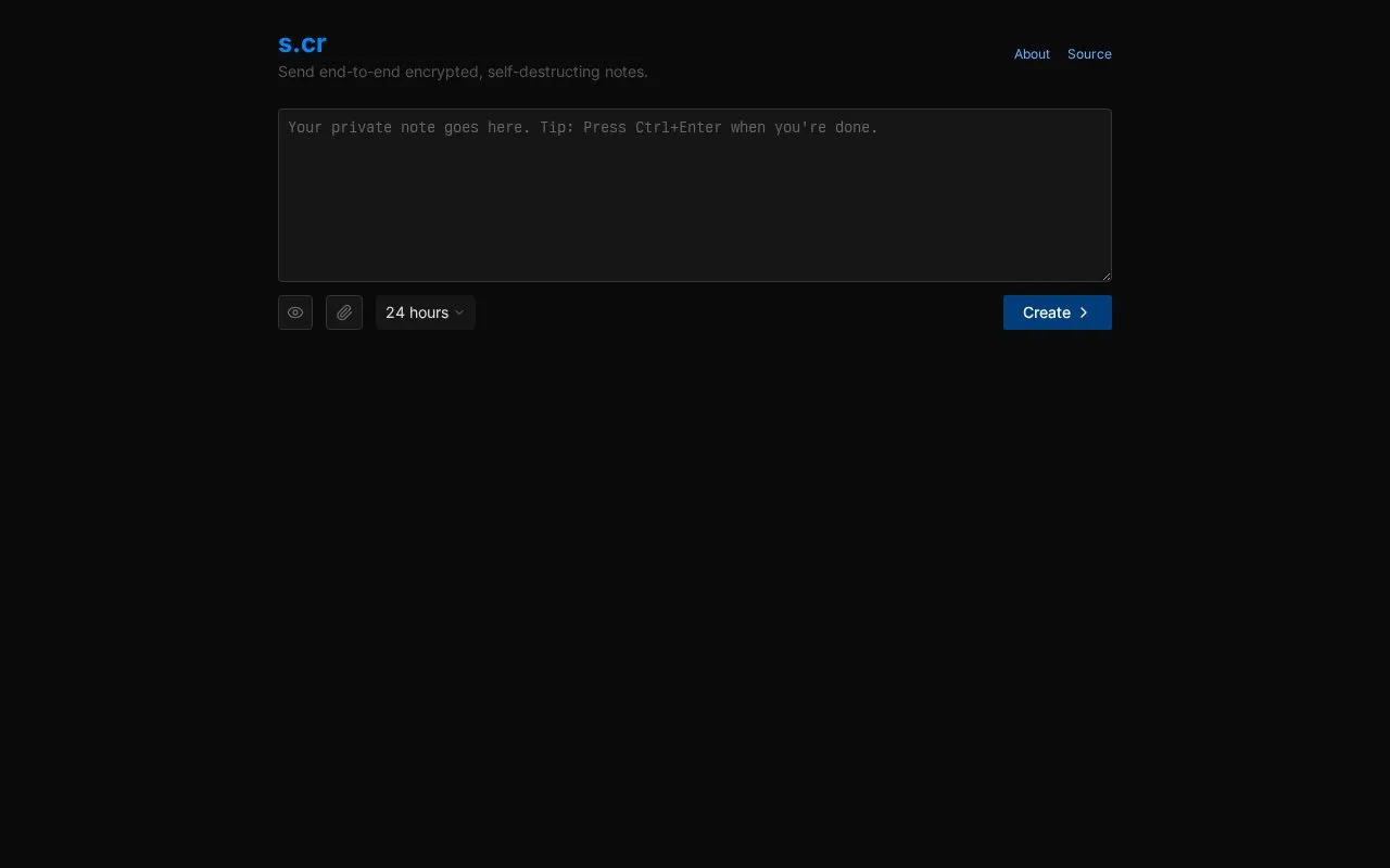 s.cr homepage screenshot