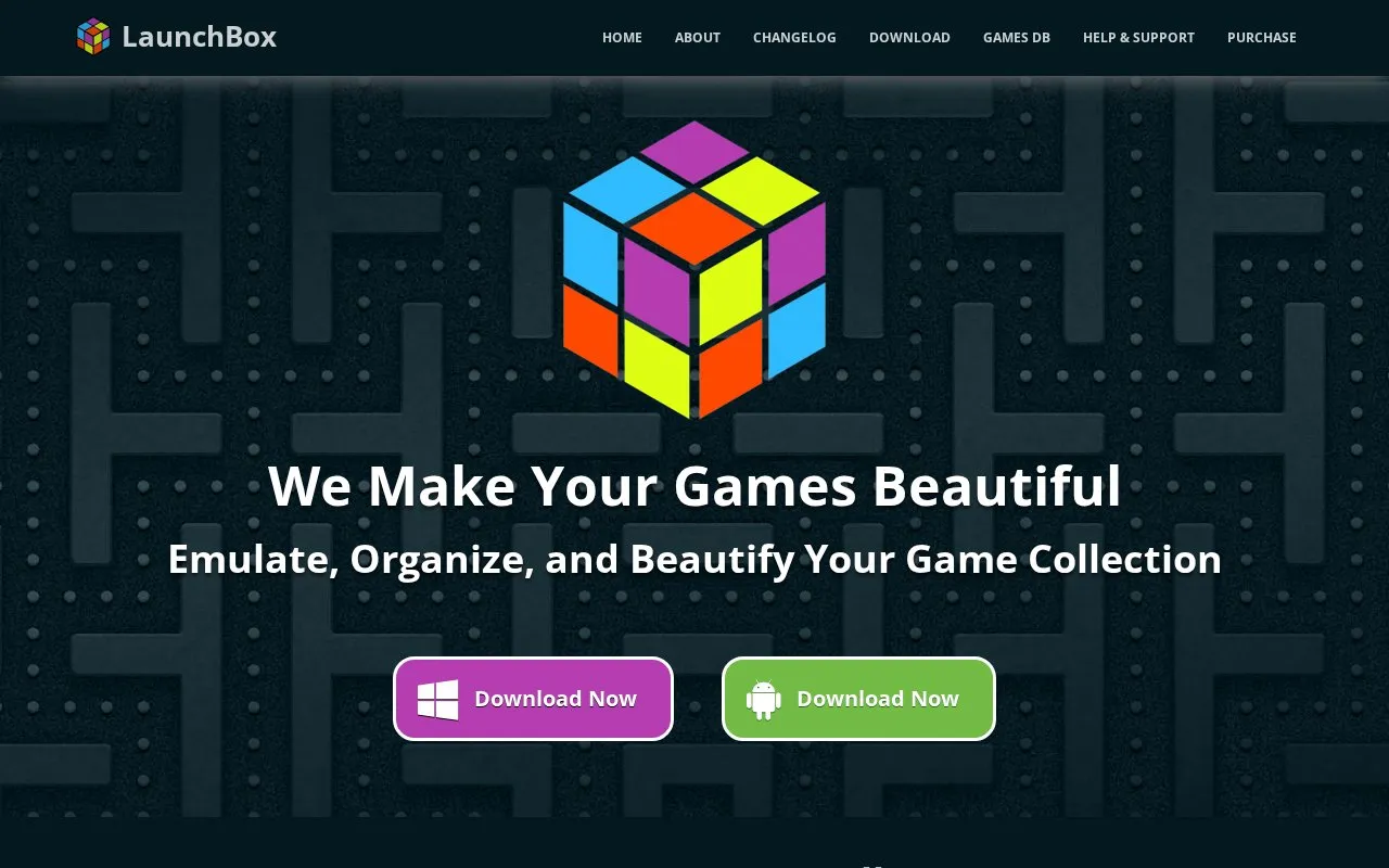 LaunchBox homepage screenshot