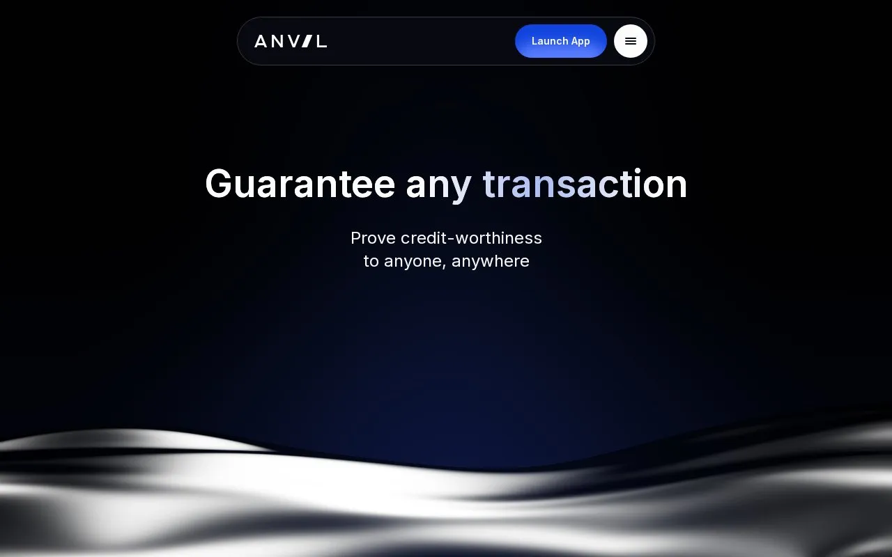 Anvil homepage screenshot