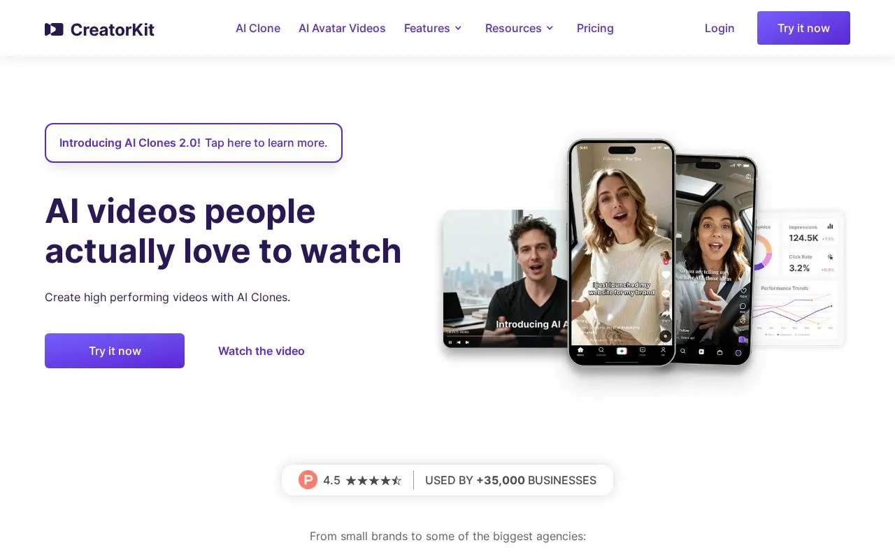 CreatorKit homepage screenshot