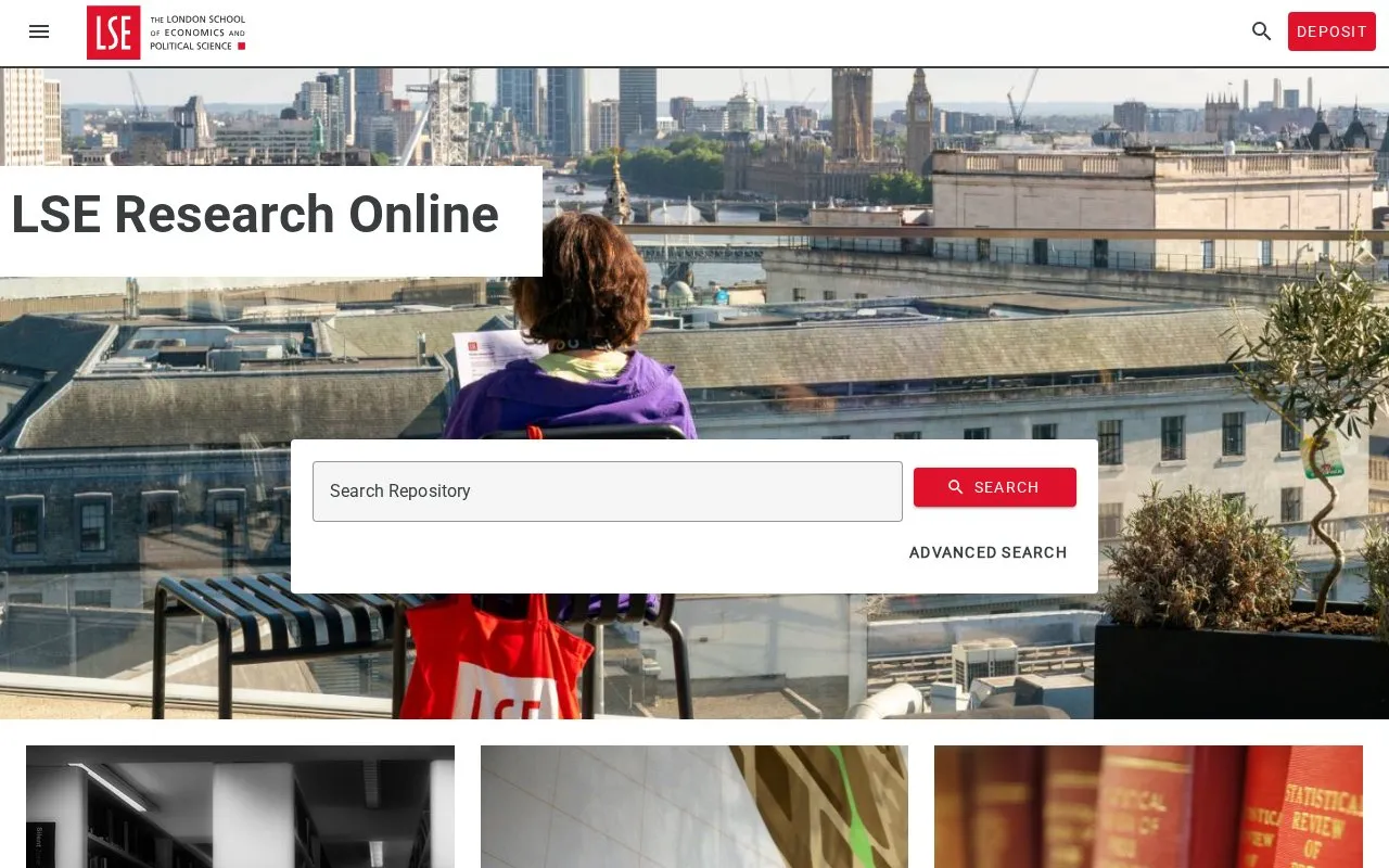 LSE Research Online homepage screenshot