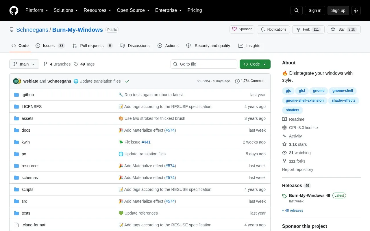 Burn My Windows homepage screenshot