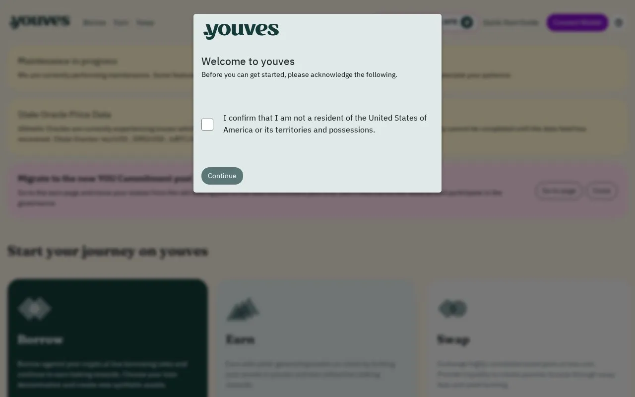 Youves homepage screenshot
