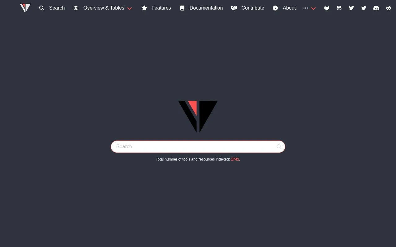 Rawsec's CyberSecurity Inventory homepage screenshot