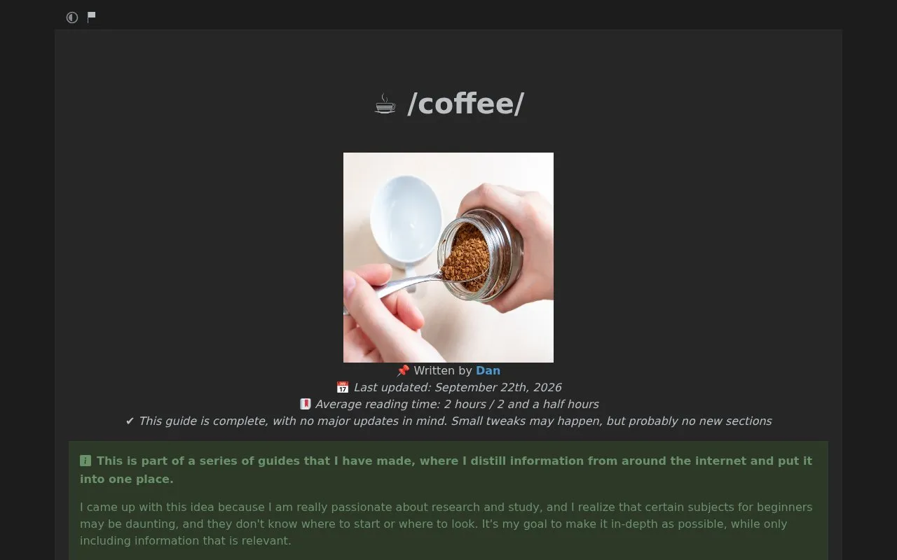 /coffee/ homepage screenshot