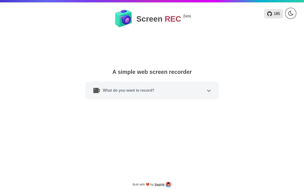 ScreenREC homepage screenshot