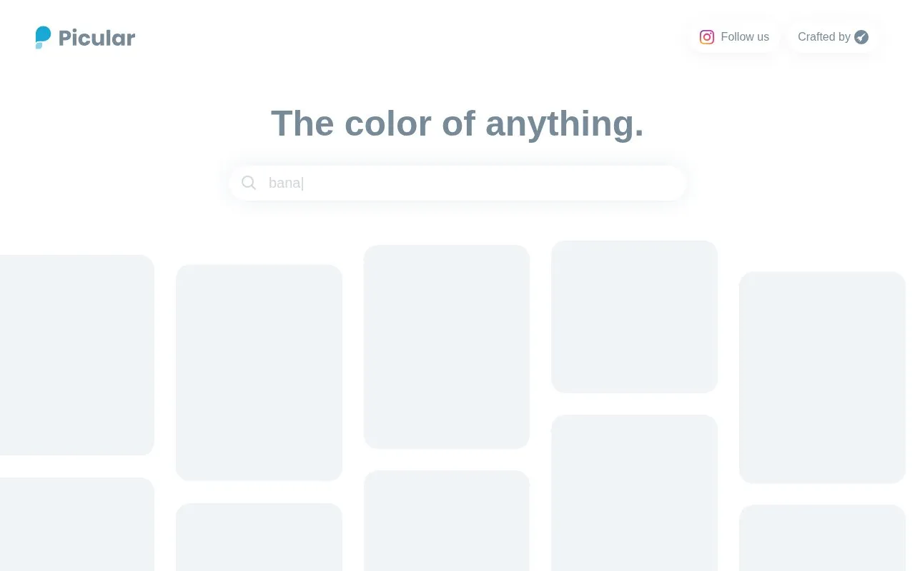 Picular homepage screenshot