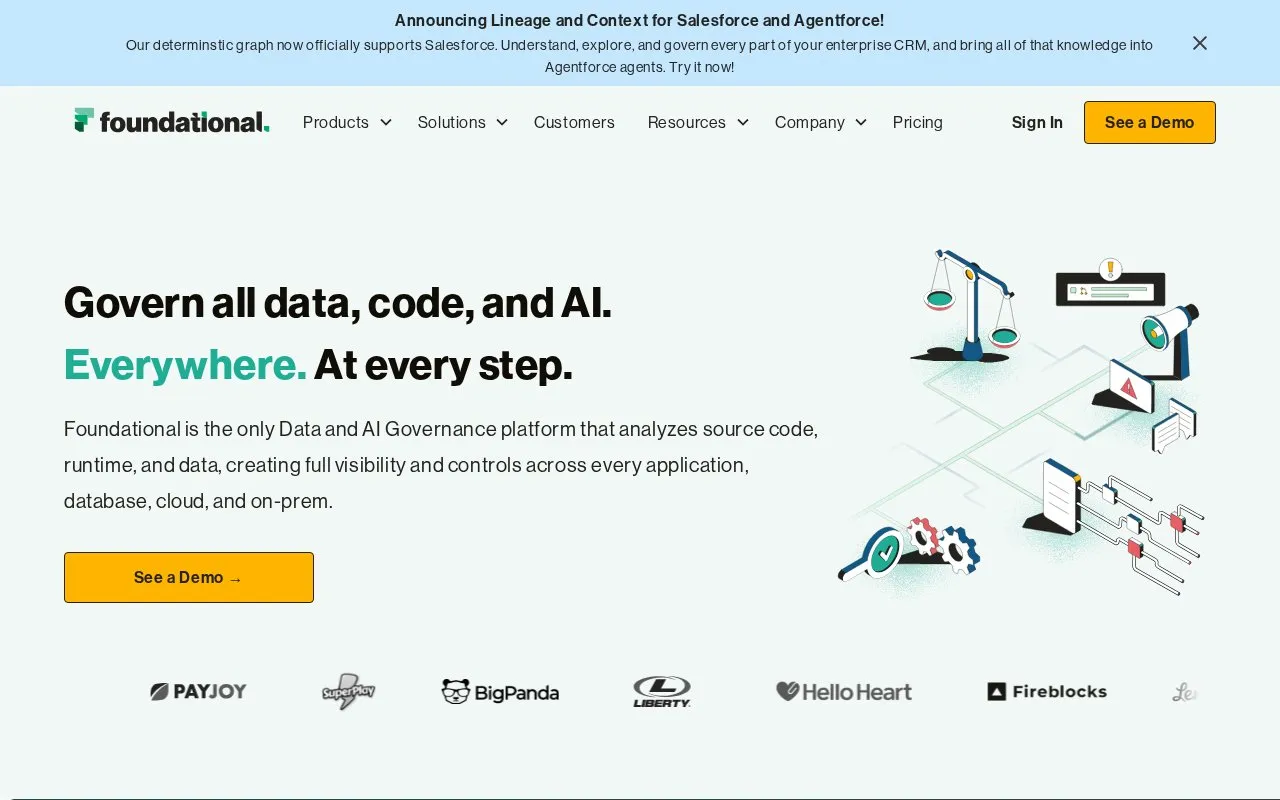 Foundational homepage screenshot