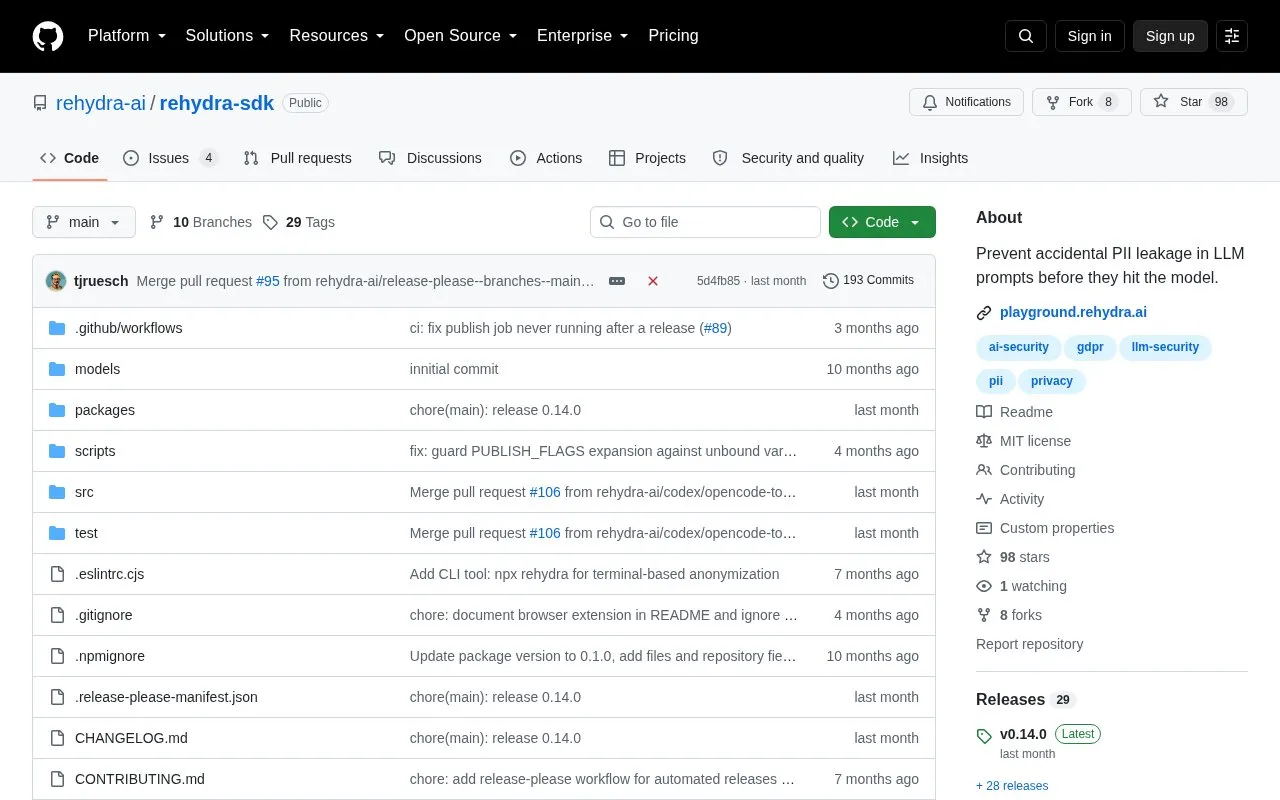 rehydra homepage screenshot