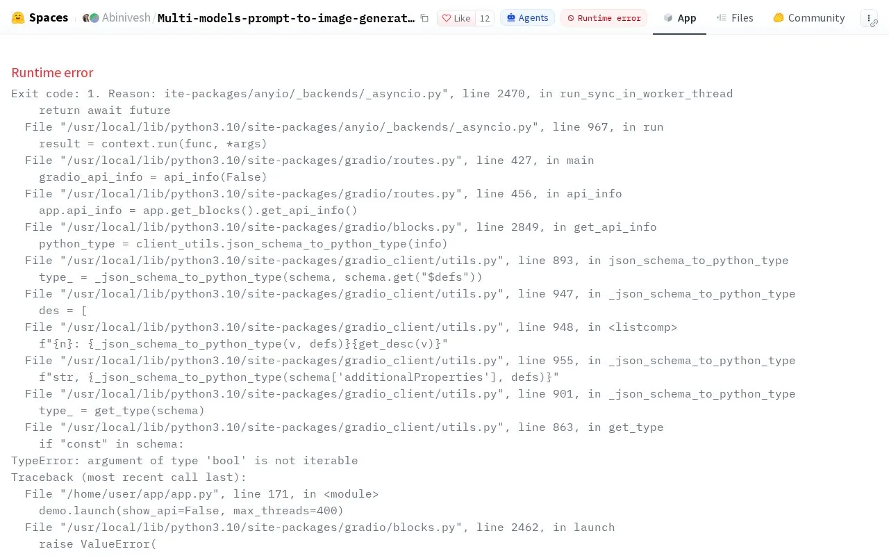 Multi-models-prompt-to-image-generation homepage screenshot