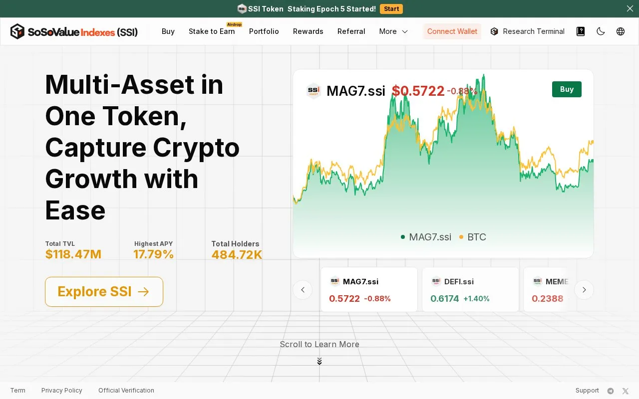SoDEX Bridge homepage screenshot