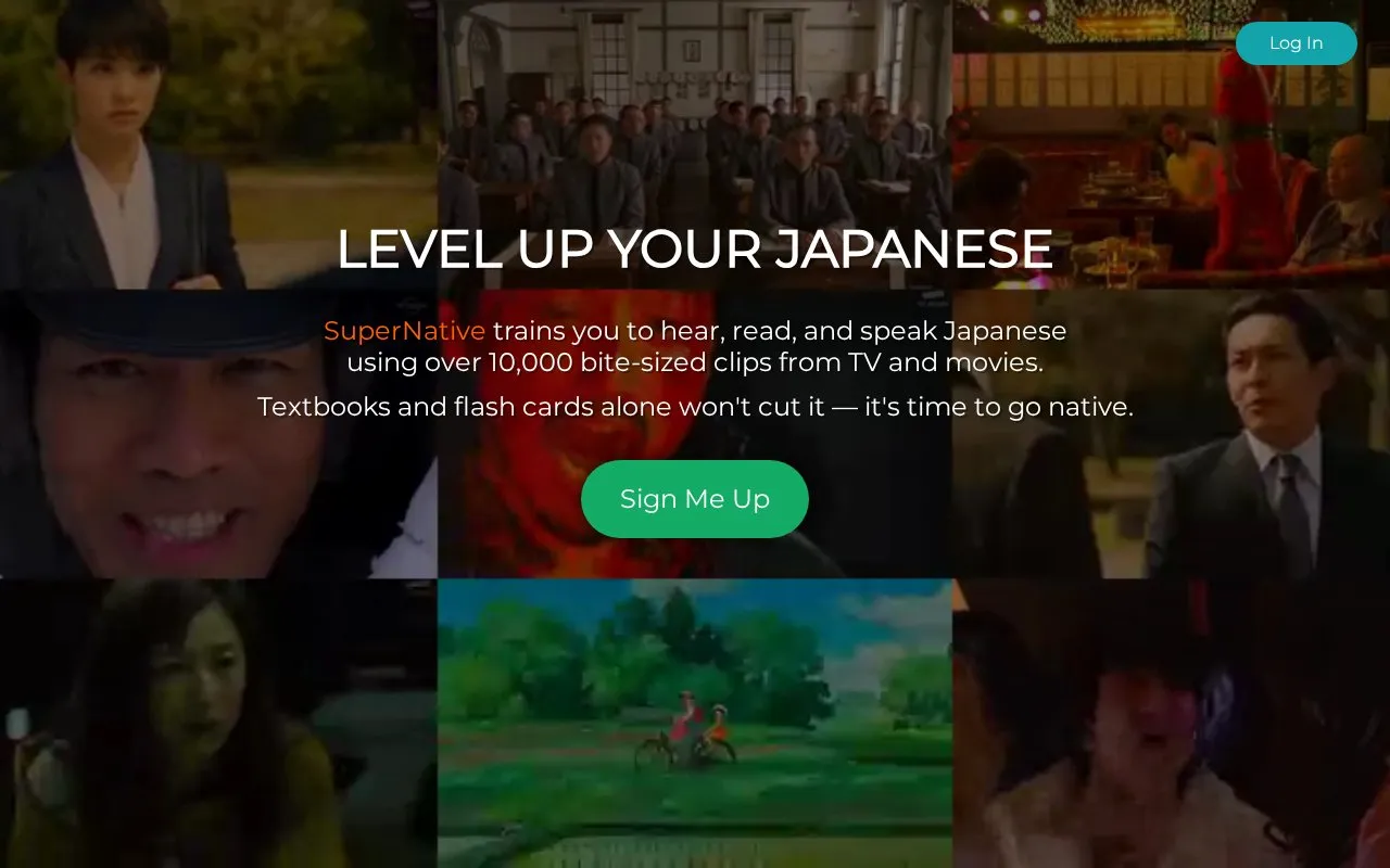 Supernative homepage screenshot