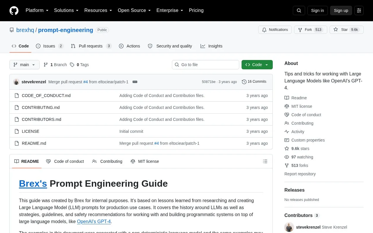 brexhq/prompt-engineering homepage screenshot