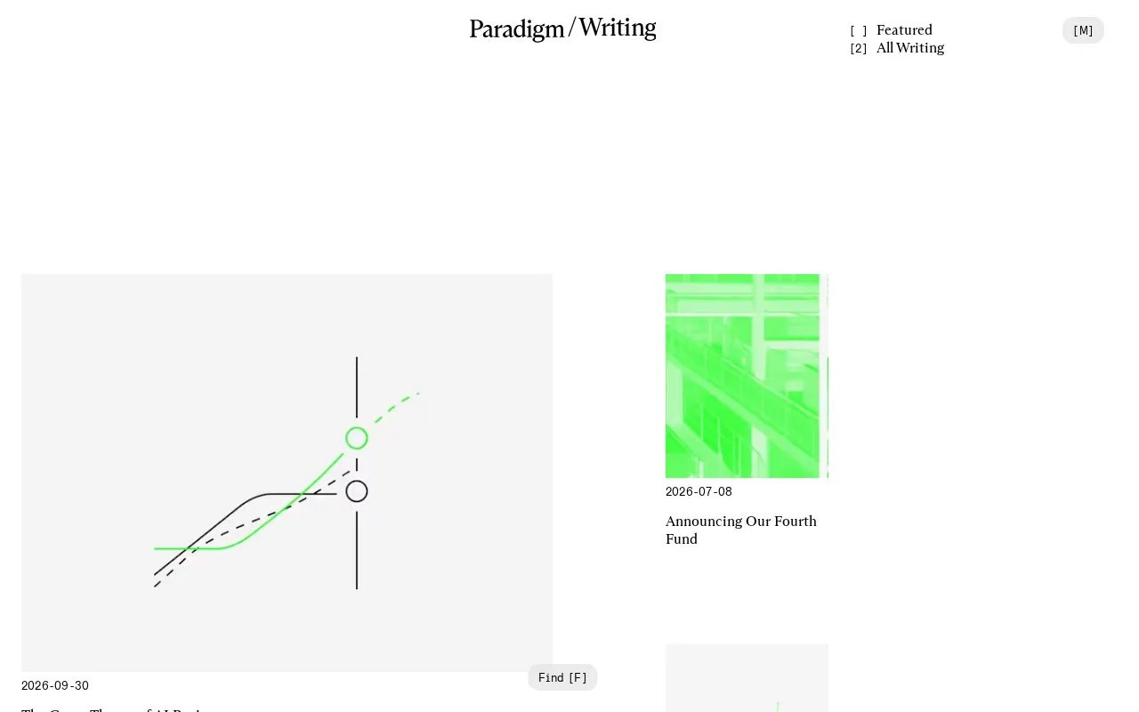 Paradigm Research homepage screenshot