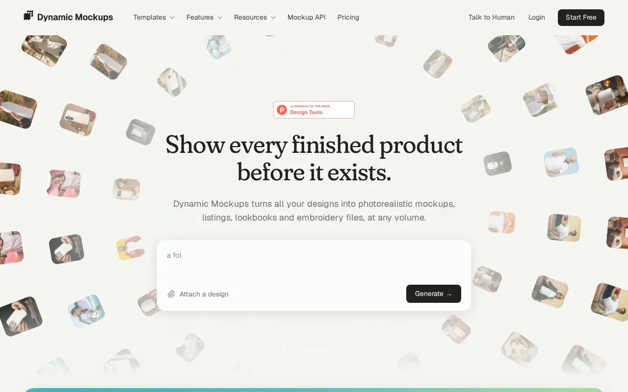 Dynamic Mockups homepage screenshot