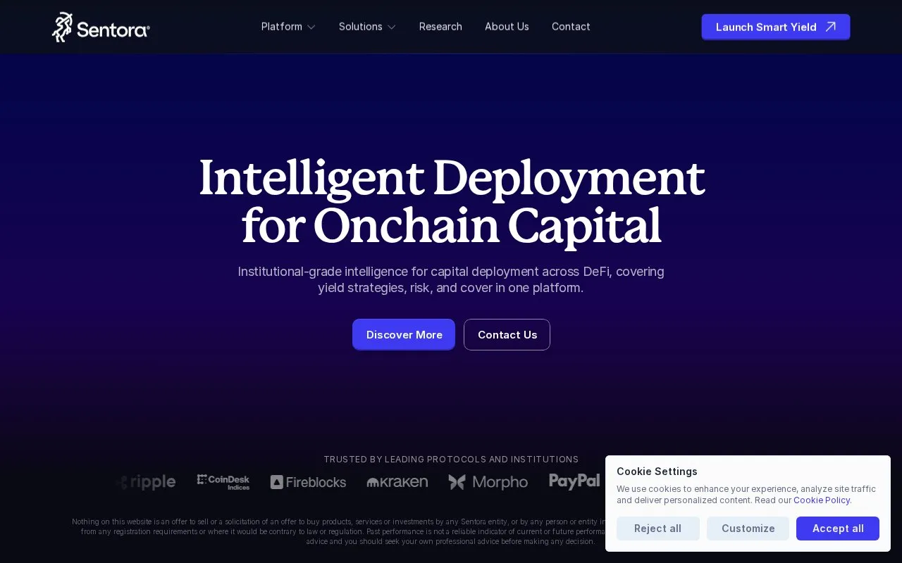Sentora homepage screenshot